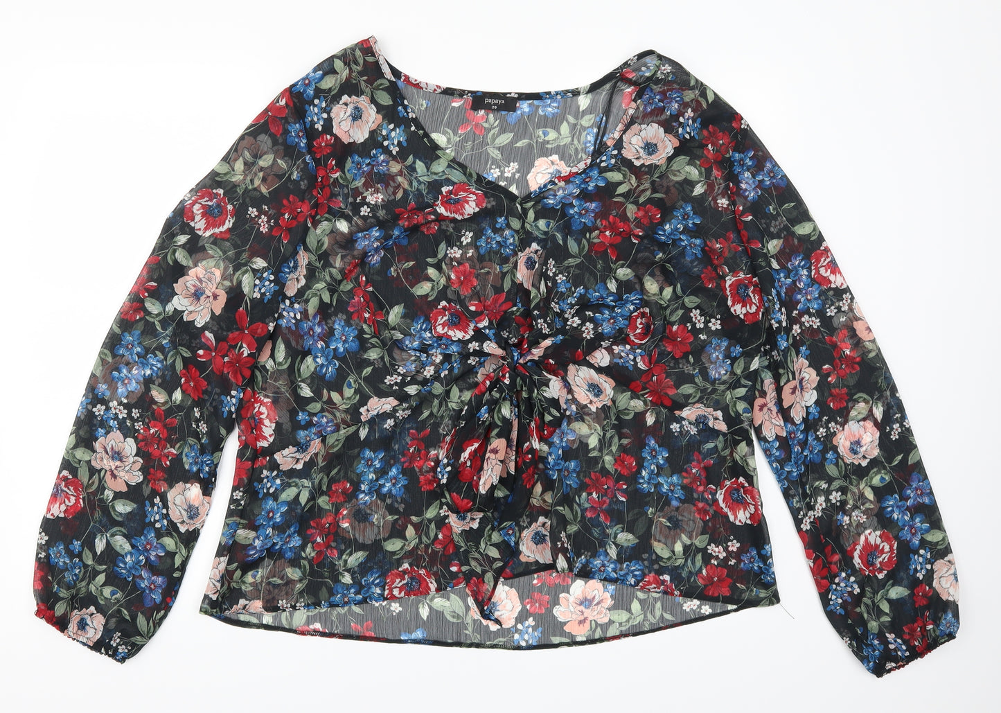 Papaya Womens Multicoloured Floral  Basic Blouse Size 20