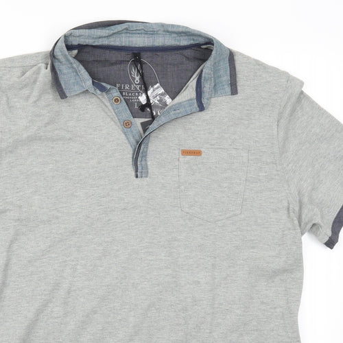 Firetrap Mens Grey    Polo Size L