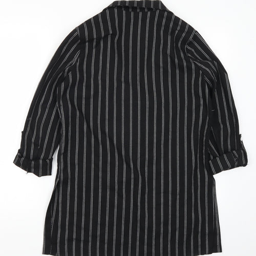 Stradivarius Womens Black Striped  Jacket  Size S