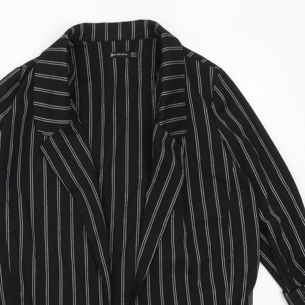 Stradivarius Womens Black Striped  Jacket  Size S