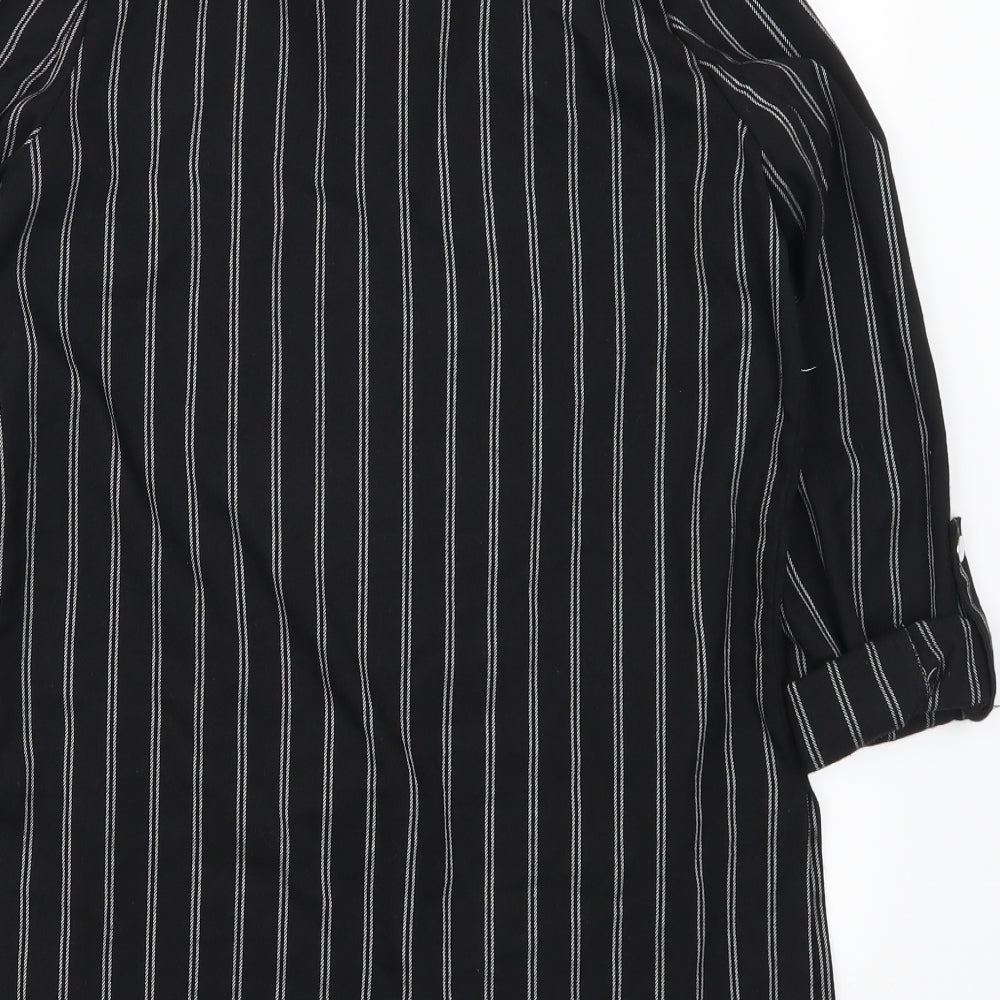 Stradivarius Womens Black Striped  Jacket  Size S