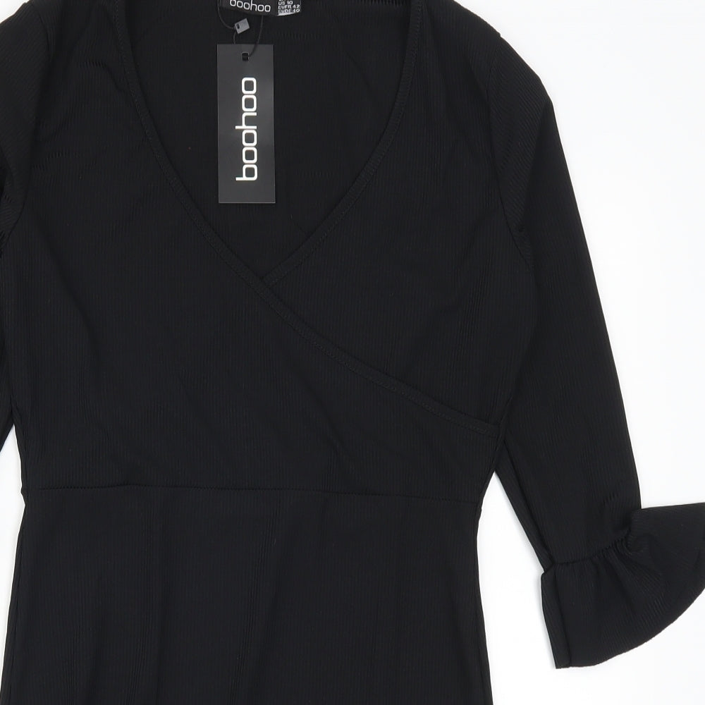 Boohoo Womens Black   Pencil Dress  Size 14