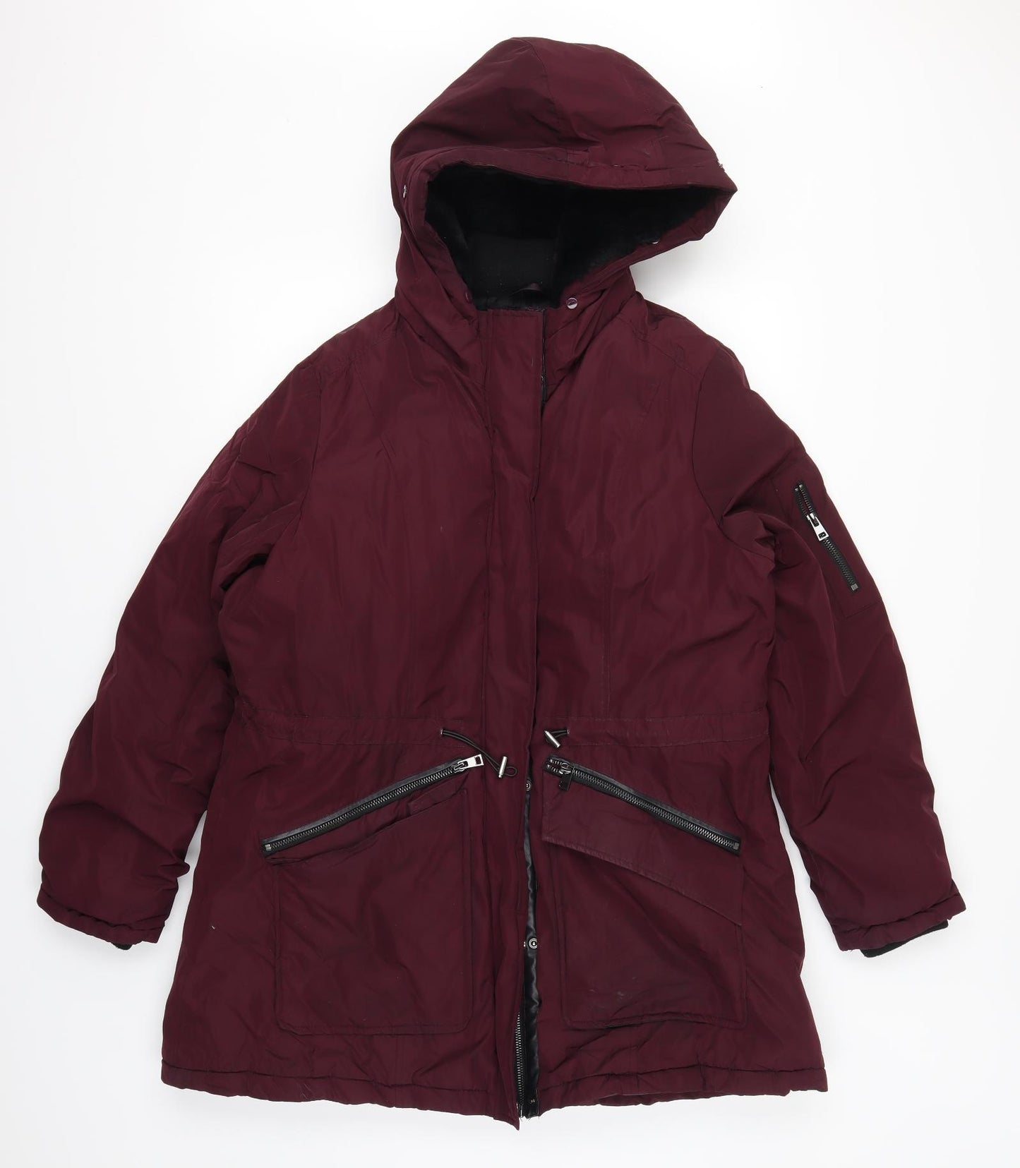 Papaya Womens Purple   Overcoat Coat Size 18