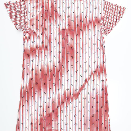 TU Womens Red Striped  Top Dress Size 12  - Anchor Print