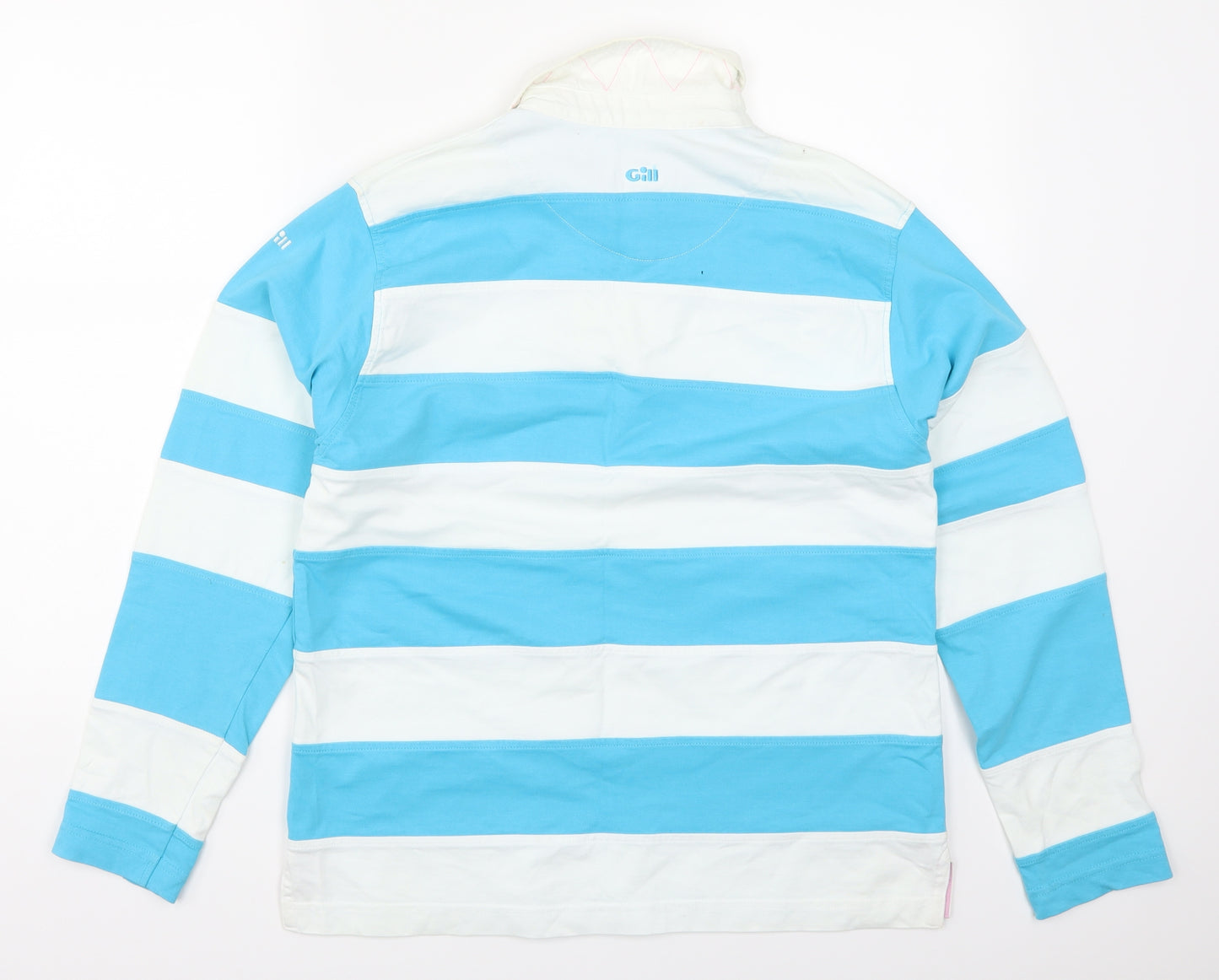 Gil Elements Womens Blue Striped  Pullover Sweatshirt Size 12