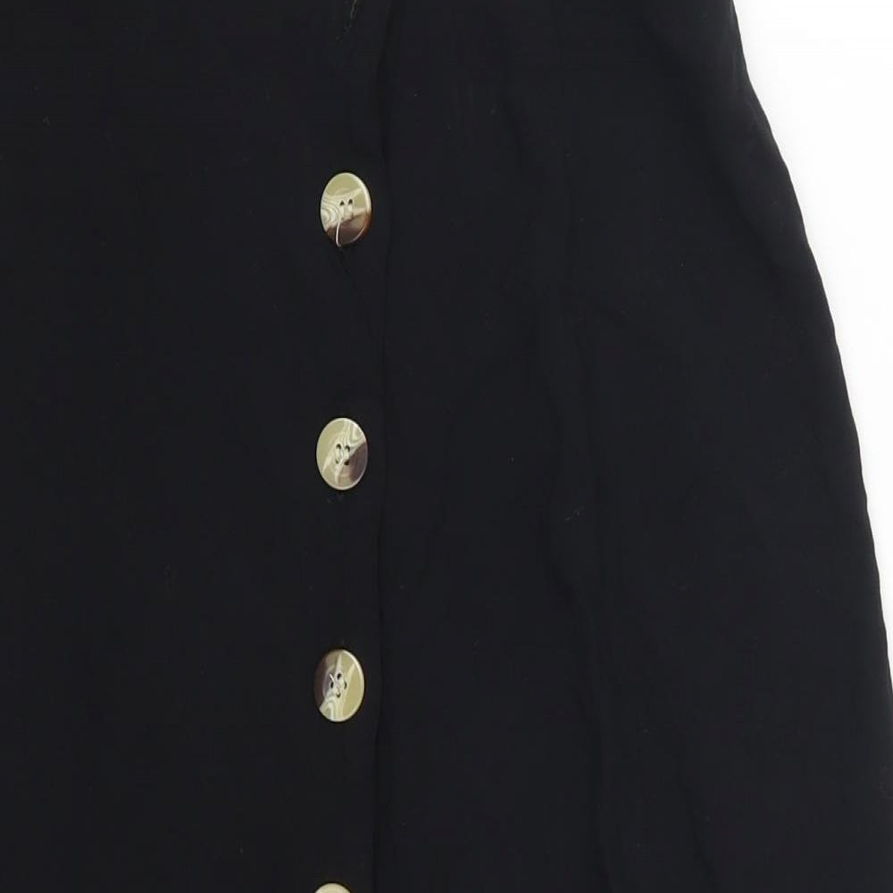 H&M Womens Black   A-Line Skirt Size 6