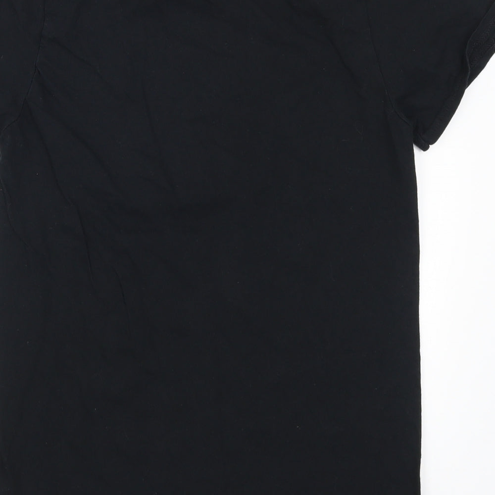 Nasty Gal Womens Black   Basic T-Shirt Size S  - Abstract Face