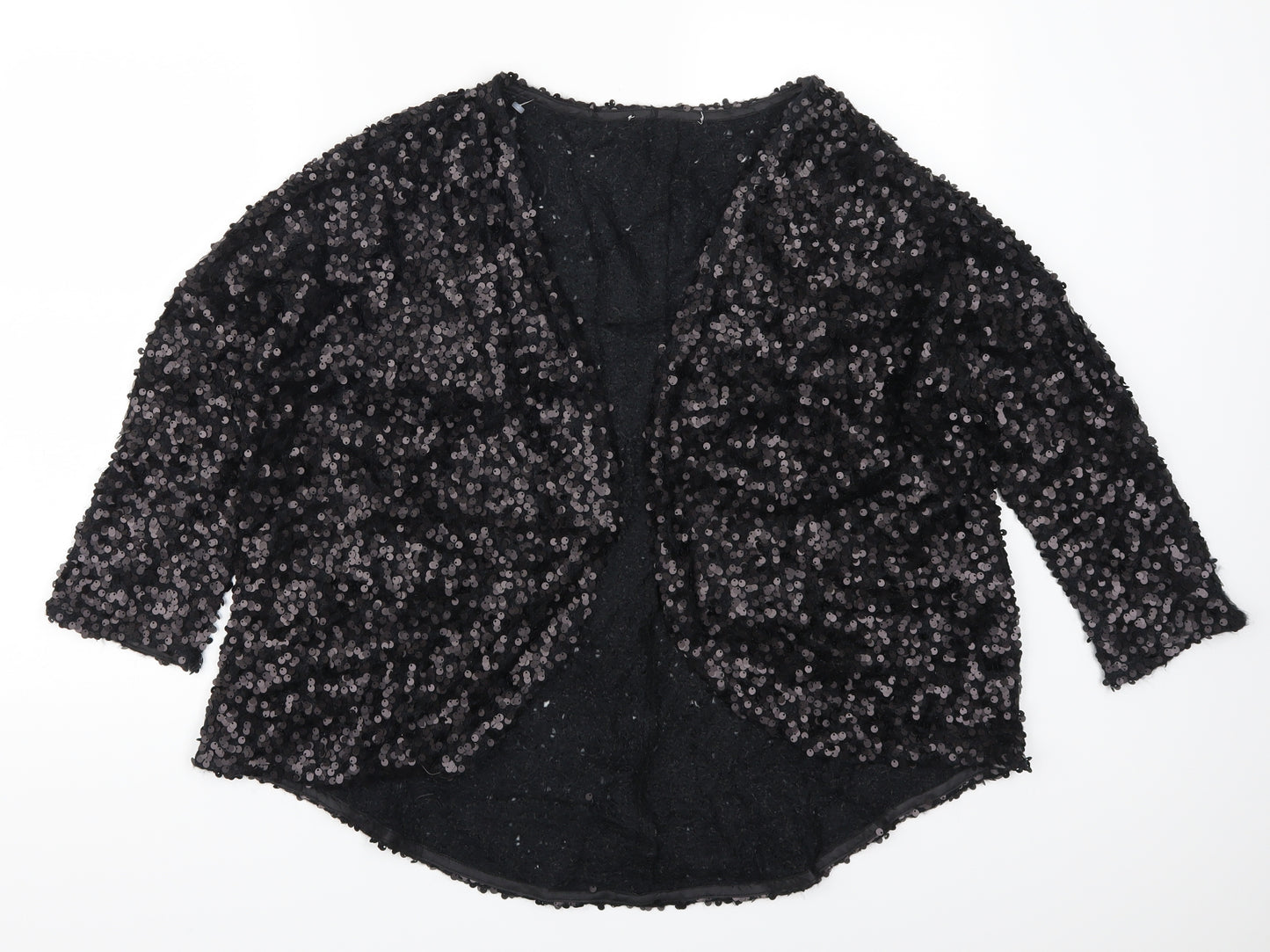Preworn Womens Black   Cardigan Jumper Size L