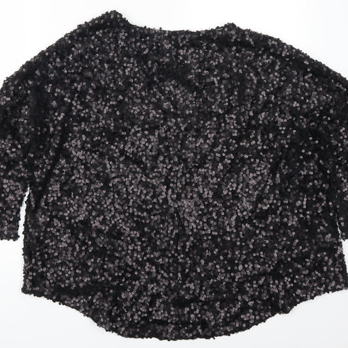 Preworn Womens Black   Cardigan Jumper Size L