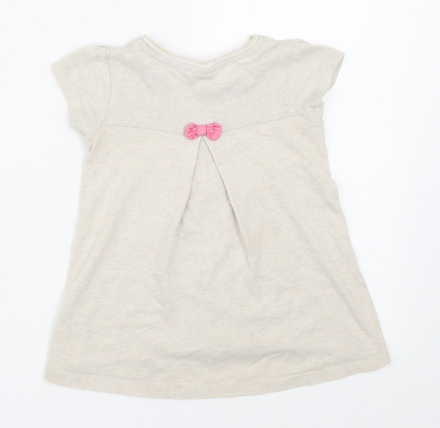 TU Girls Beige   Basic T-Shirt Size 2-3 Years  - disney