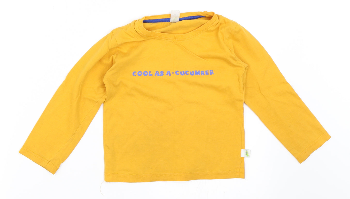 Preworn Boys Yellow   Basic T-Shirt Size 2XL