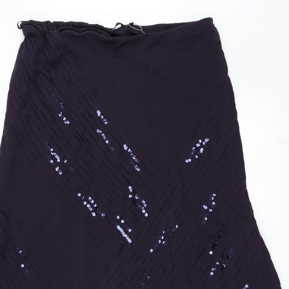 Per Una Womens Purple   Flare Skirt Size 18