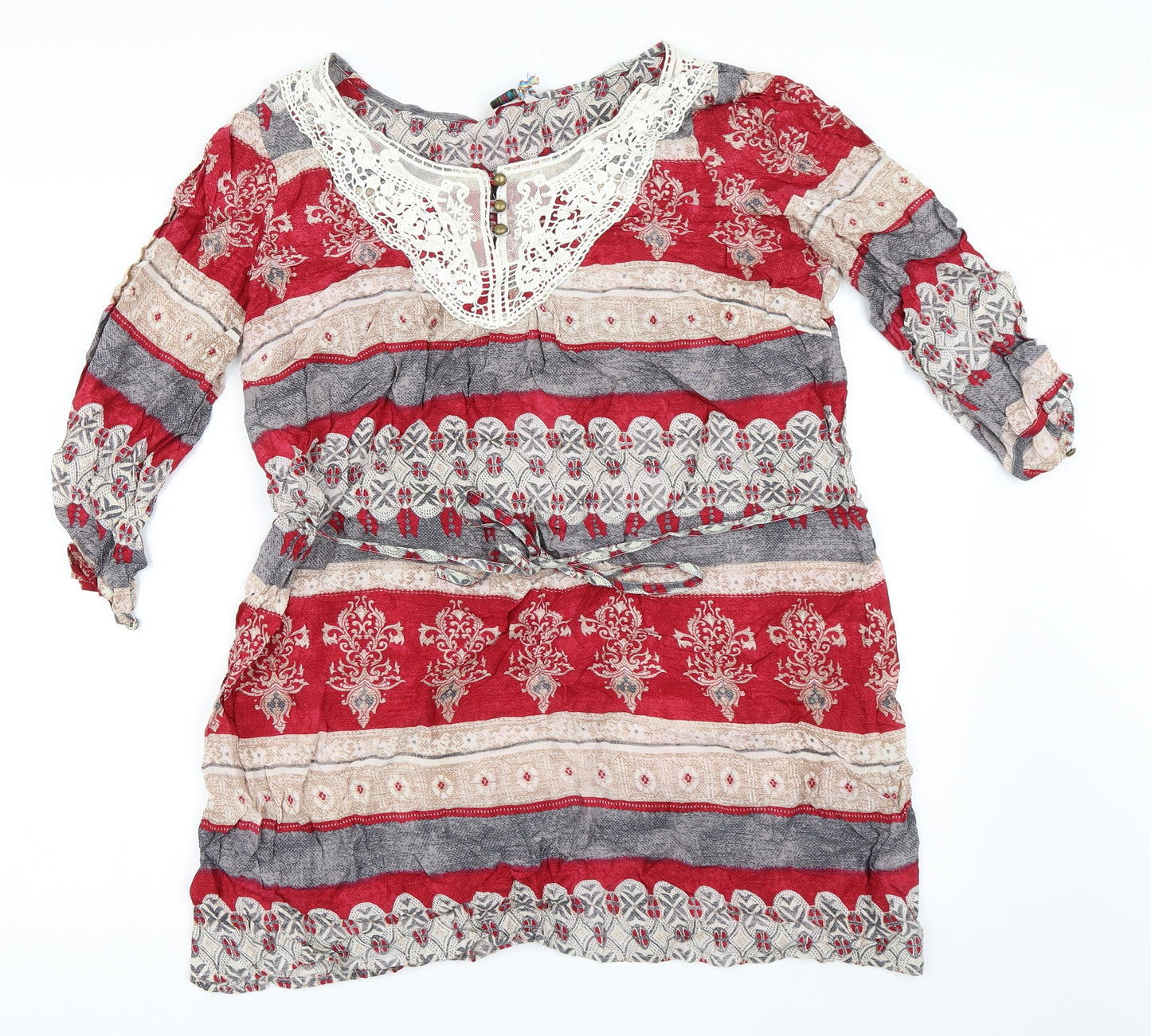 Marks and Spencer Womens Red   Tunic Blouse Size 18