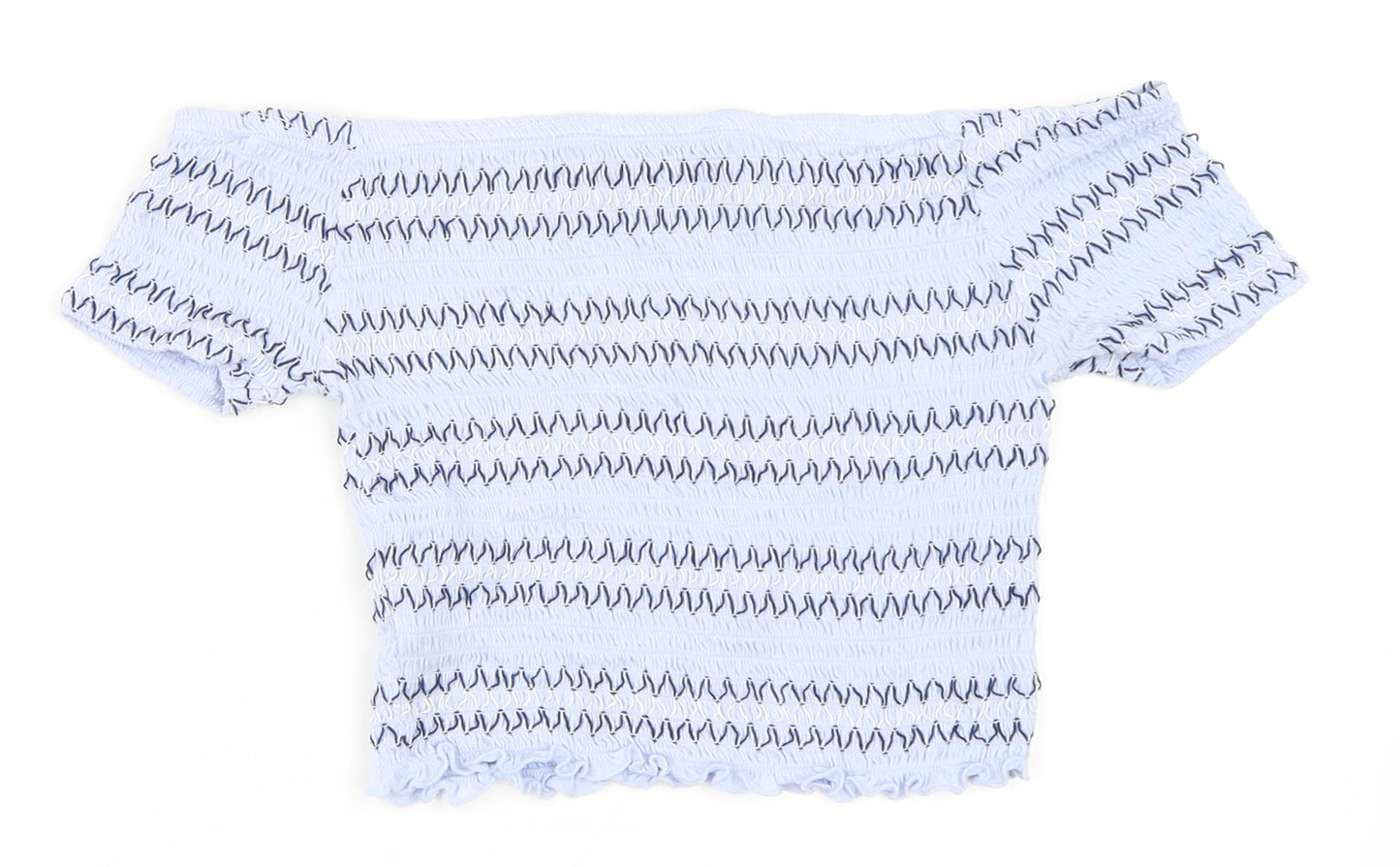 Primark Womens Blue   Cropped T-Shirt Size 10