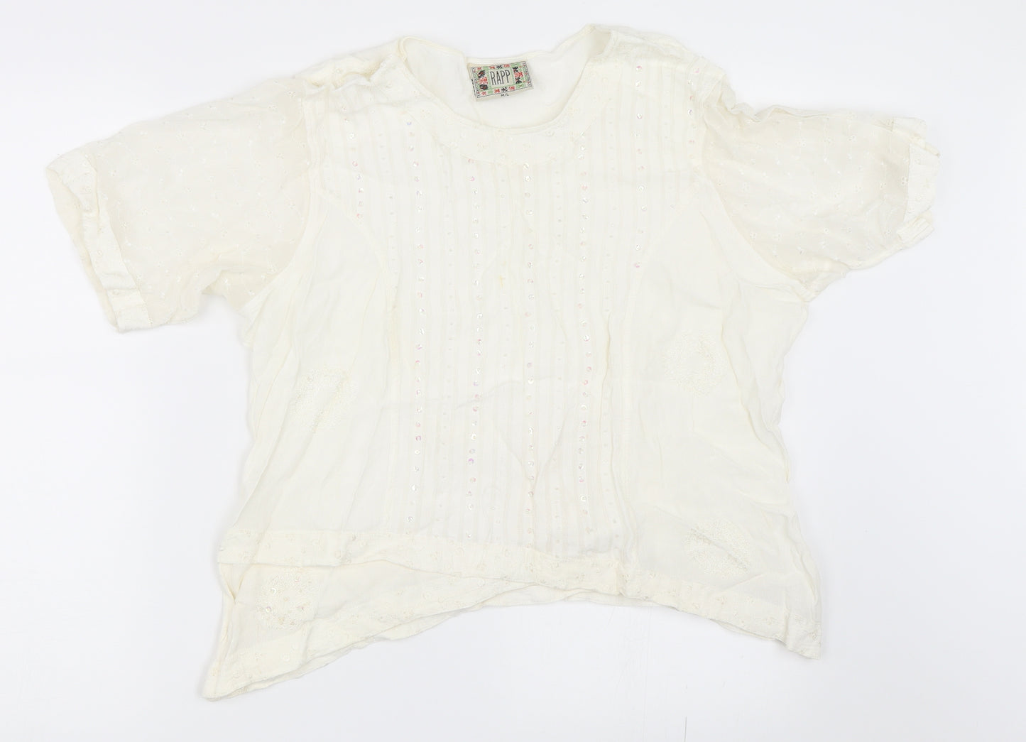 Rapp Womens Ivory   Basic Blouse Size M