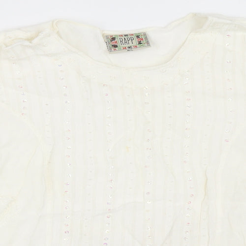 Rapp Womens Ivory   Basic Blouse Size M