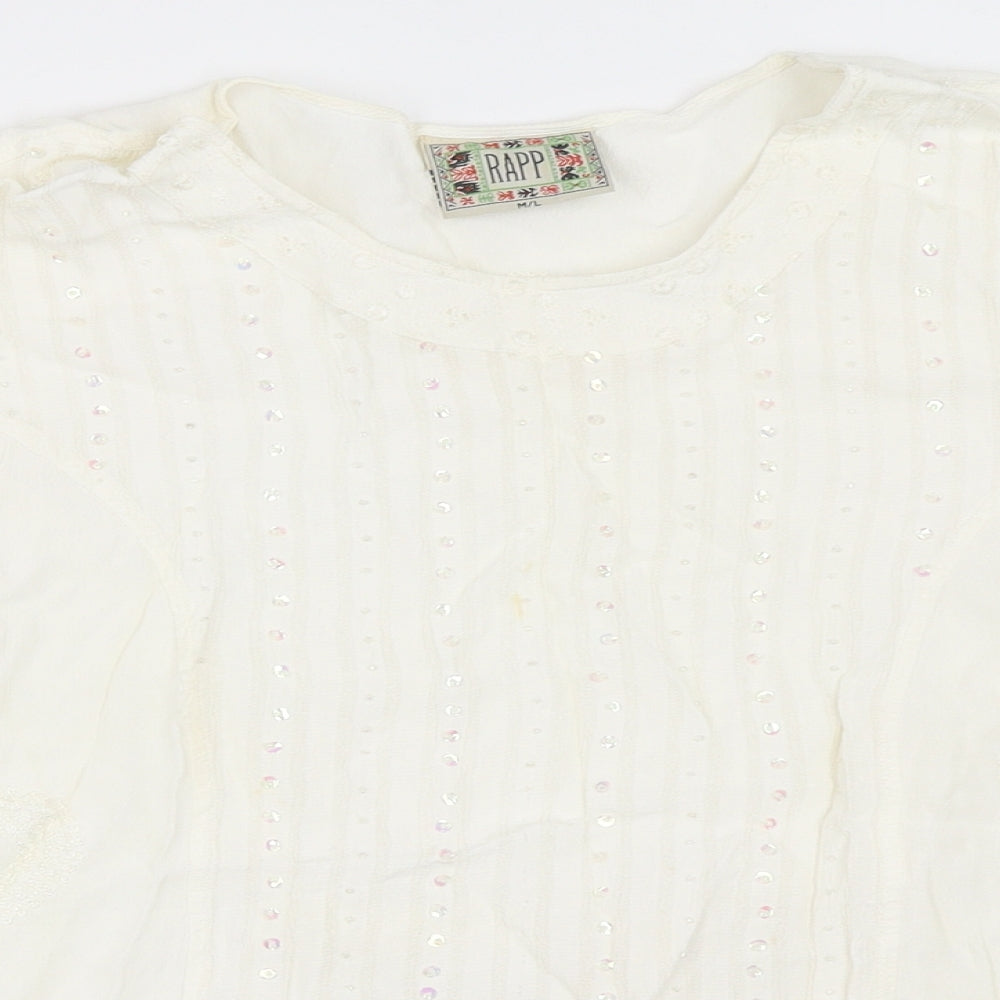 Rapp Womens Ivory   Basic Blouse Size M