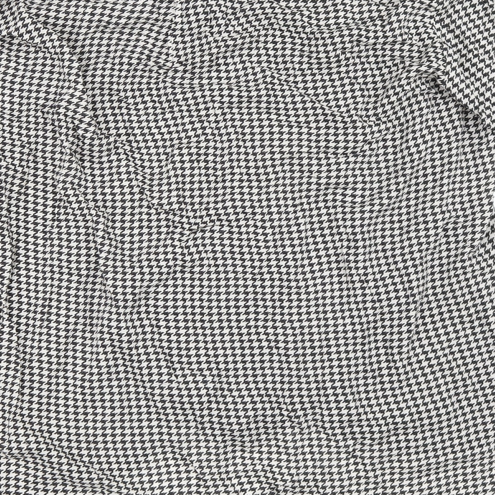 NEXT Womens White Houndstooth  Basic Button-Up Size 20