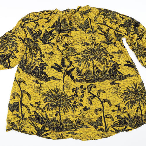 NEXT Womens Yellow   Basic Button-Up Size 20