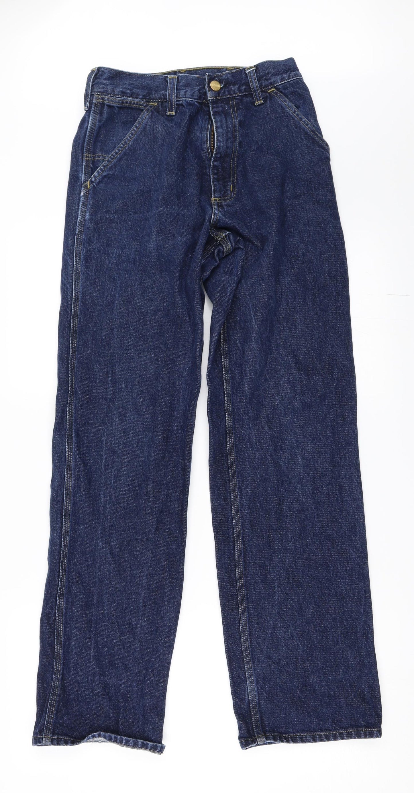 Carhartt Mens Blue  Denim Straight Jeans Size 27 in L31 in