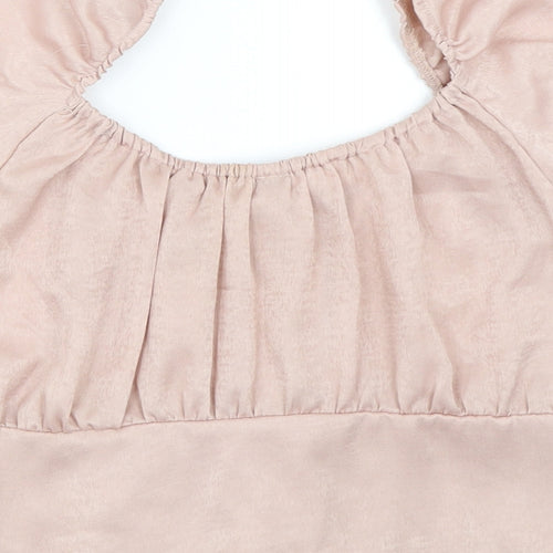 Motel Womens Pink   Cropped Blouse Size M