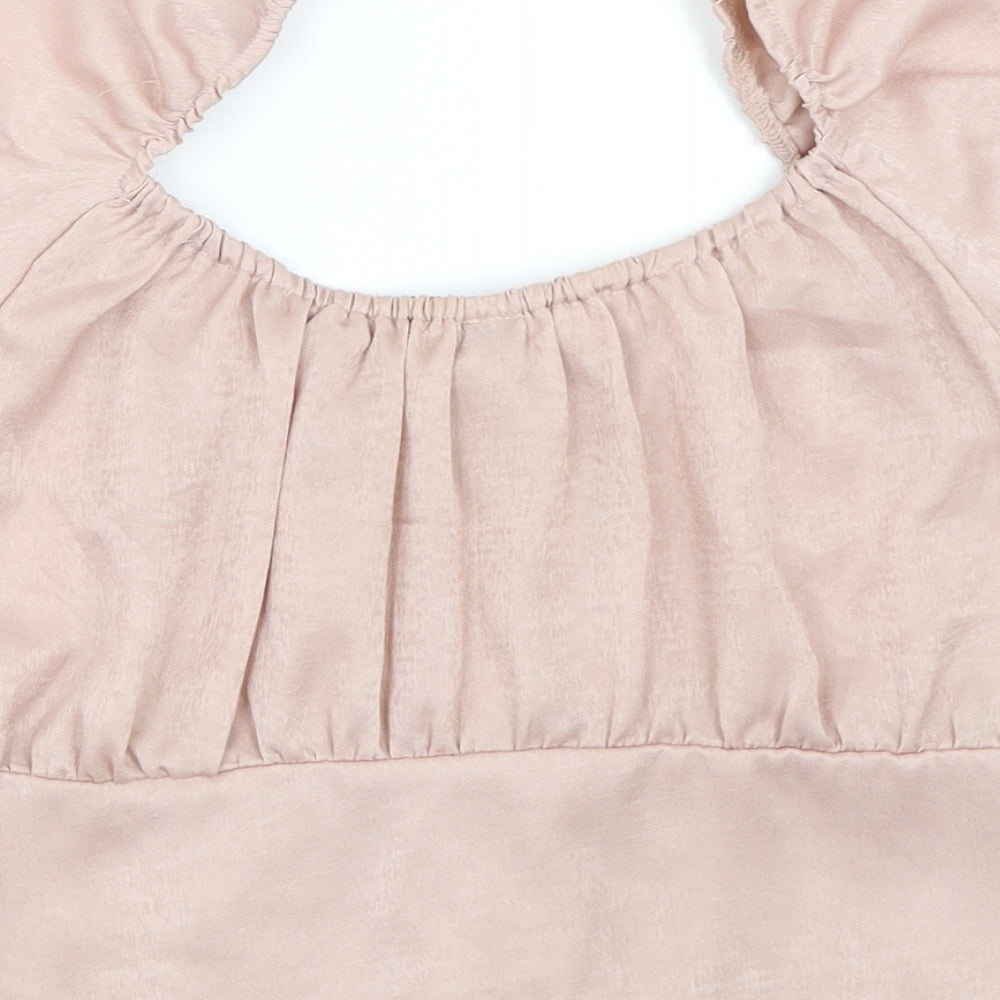 Motel Womens Pink   Cropped Blouse Size M