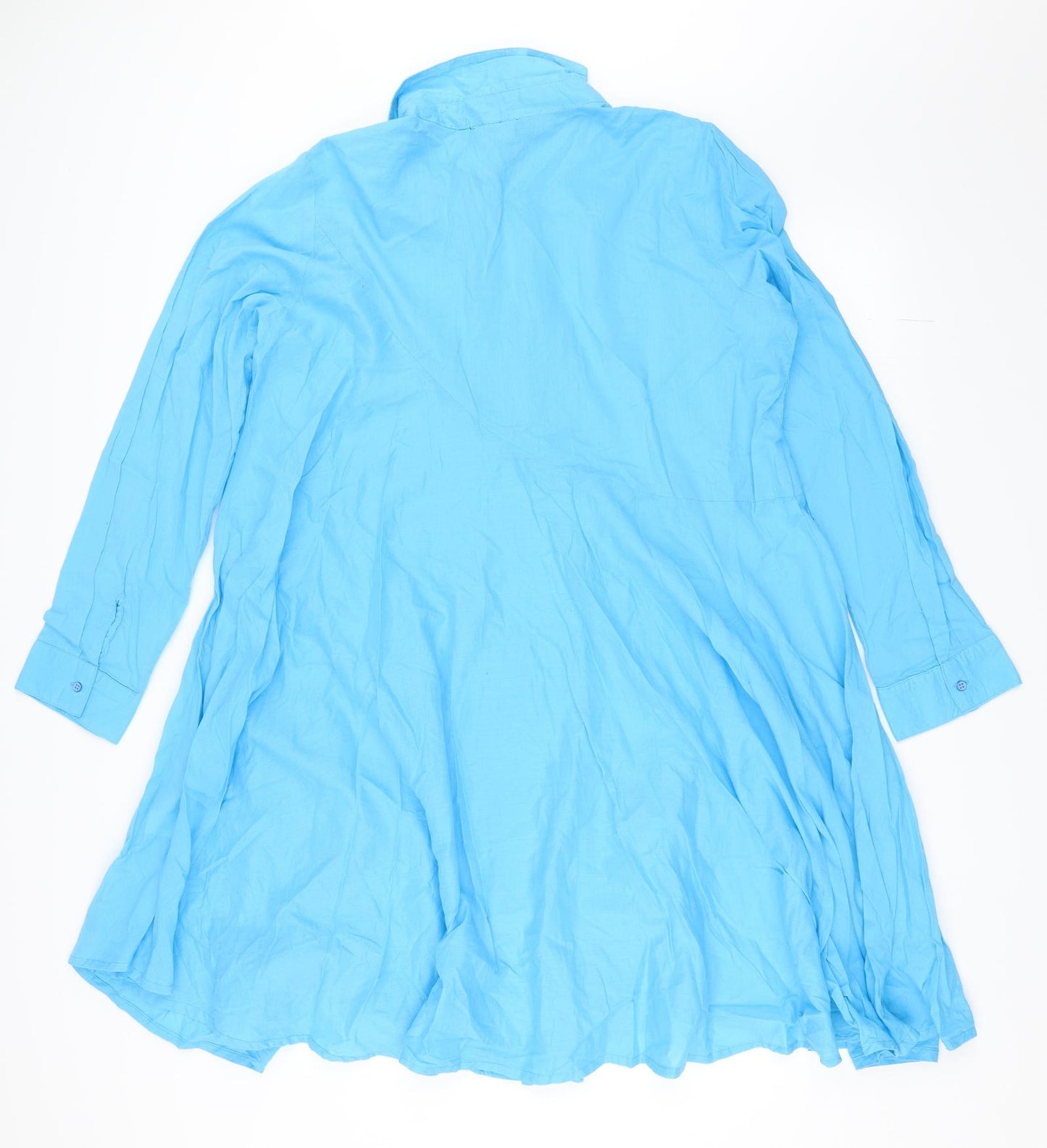 Klass Womens Blue   Shirt Dress  Size XL
