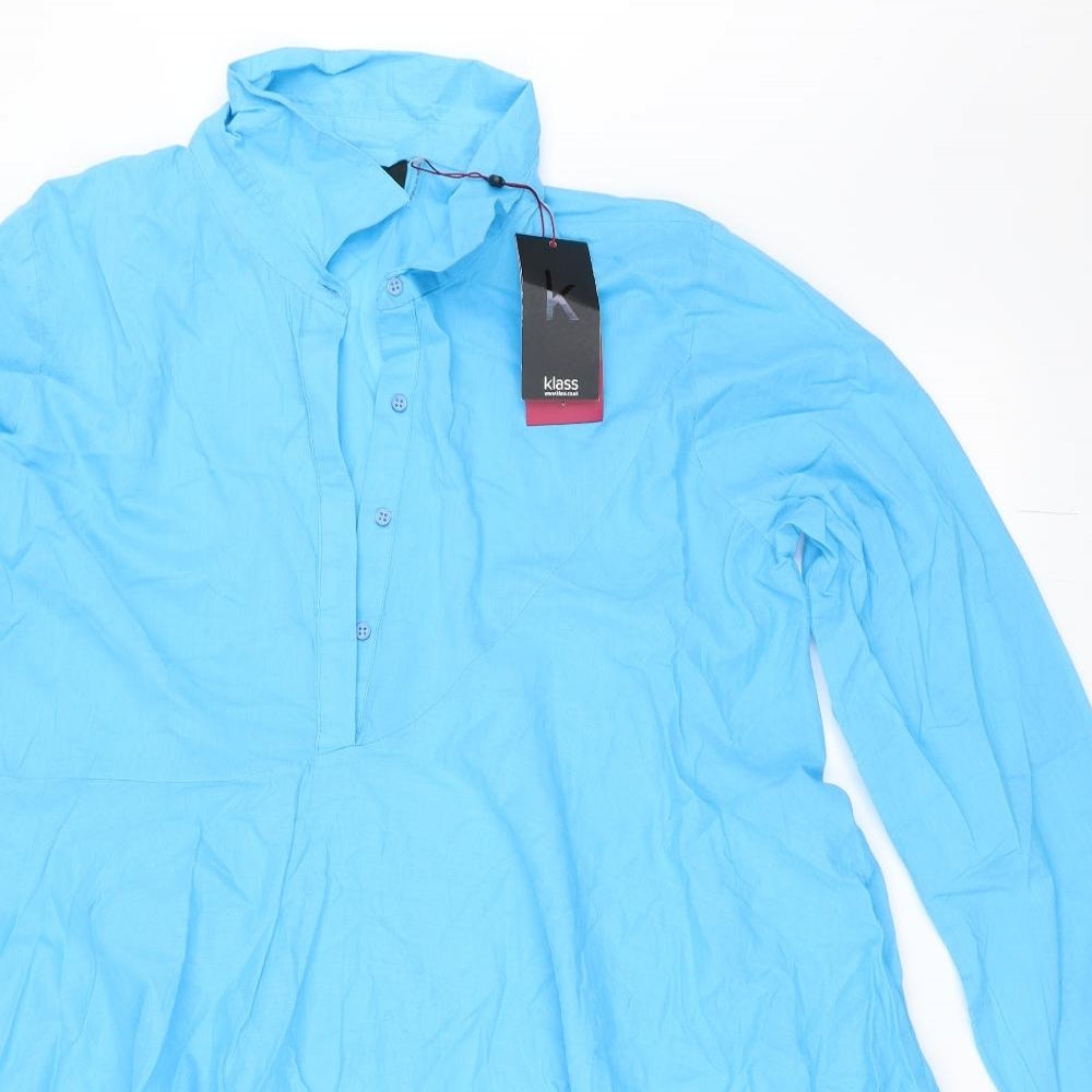 Klass Womens Blue   Shirt Dress  Size XL