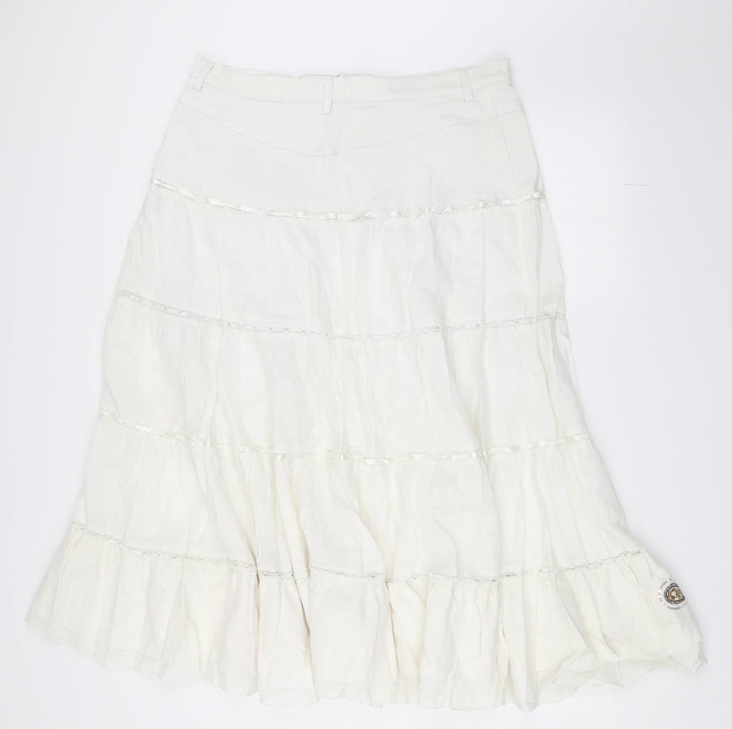 Femme Womens White   Flare Skirt Size 18