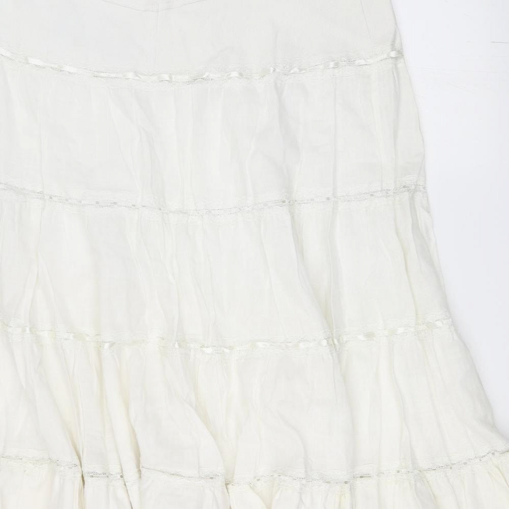 Femme Womens White   Flare Skirt Size 18