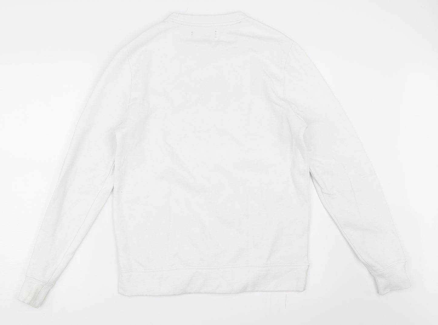 Preworn Mens White   Pullover Sweatshirt Size XS