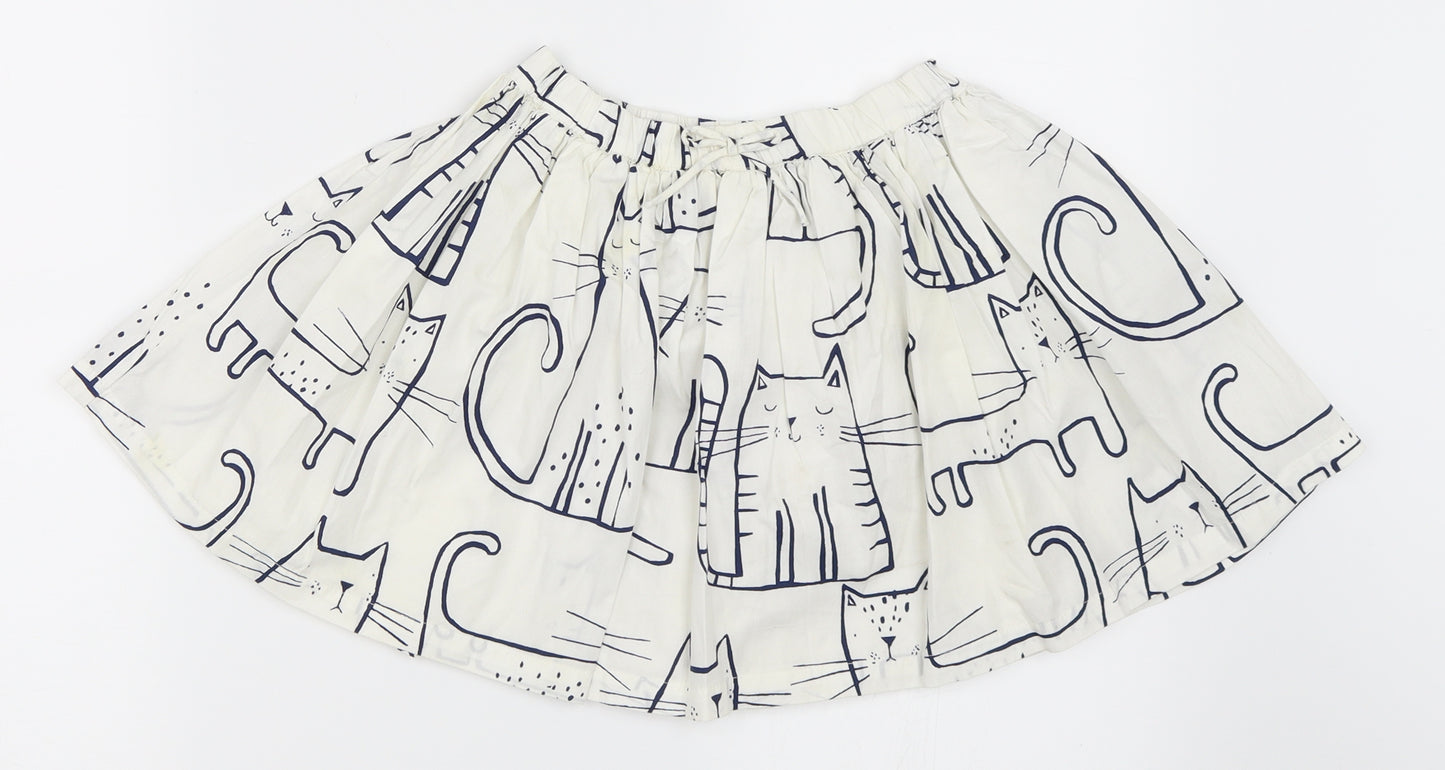NEXT Girls White   Skater Skirt Size 5-6 Years