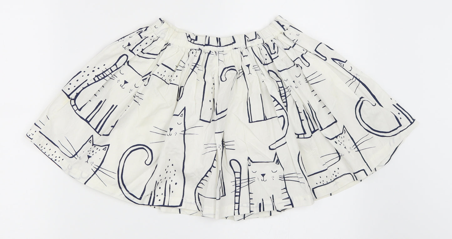 NEXT Girls White   Skater Skirt Size 5-6 Years
