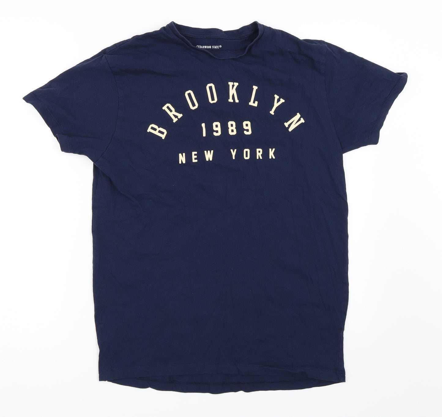 Cedar Wood State Mens Blue    T-Shirt Size M