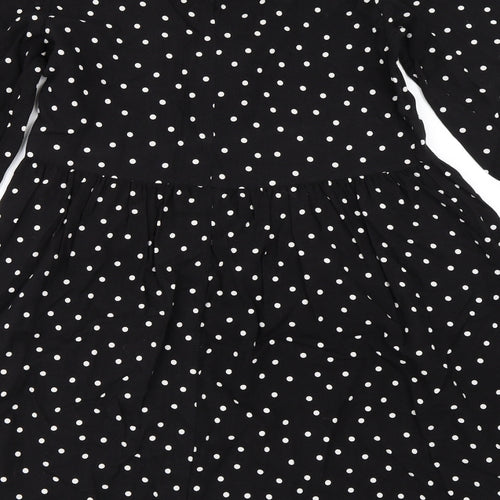 George Womens Black Polka Dot  Skater Dress  Size 8