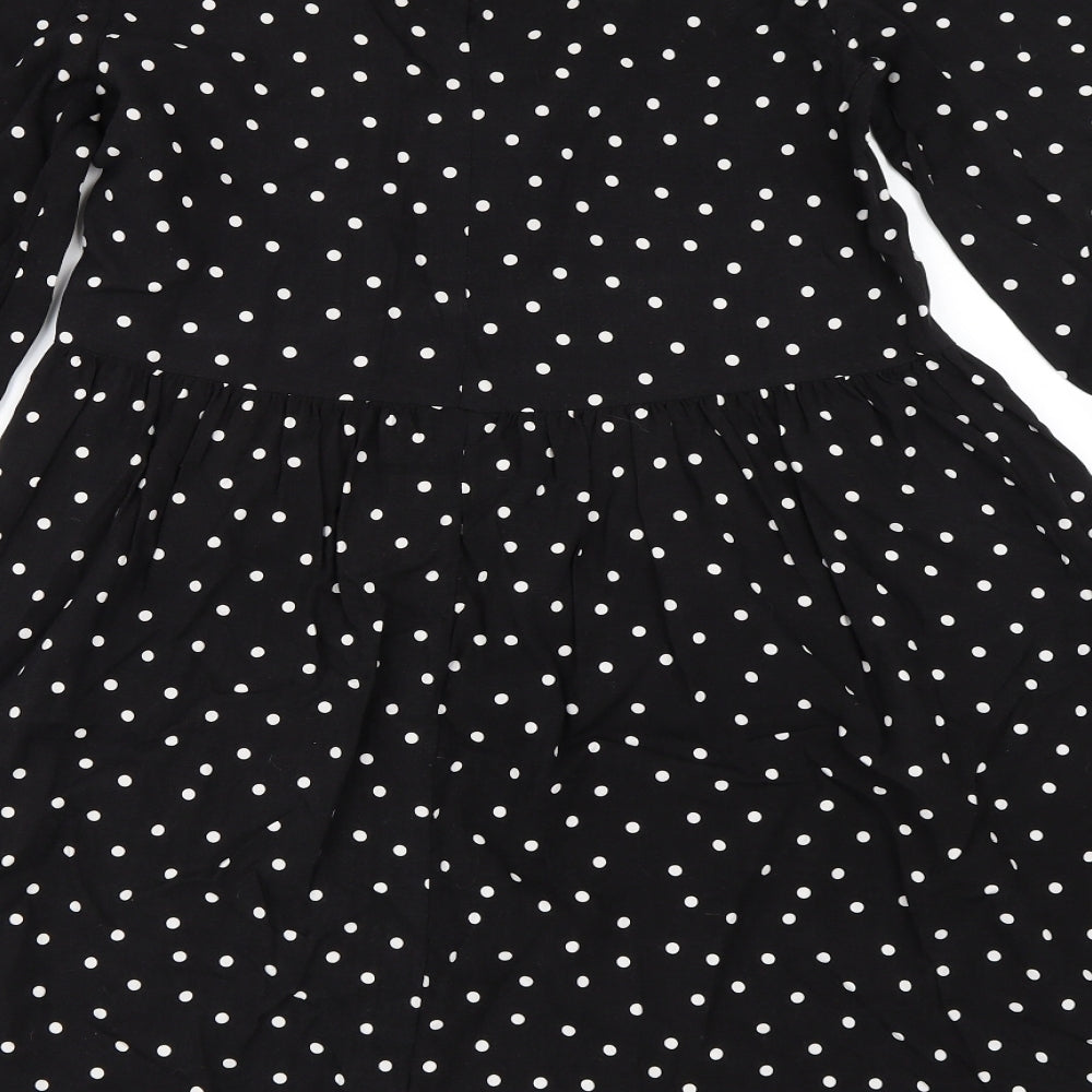 George Womens Black Polka Dot  Skater Dress  Size 8