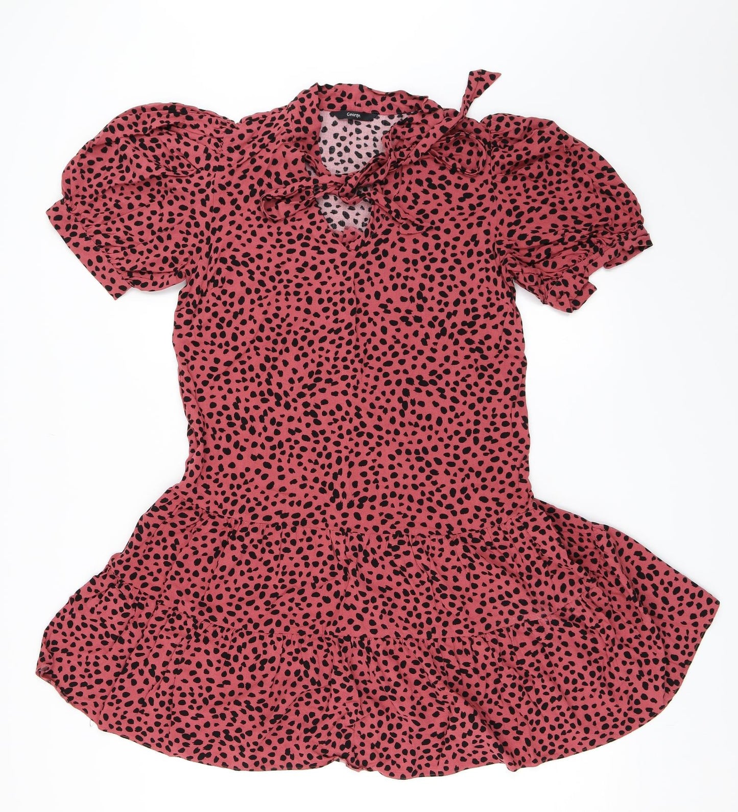 George Womens Pink Animal Print  Fit & Flare  Size 8