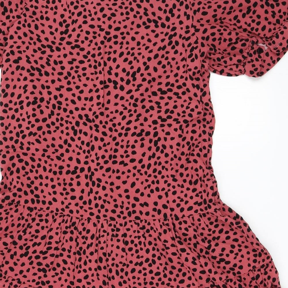 George Womens Pink Animal Print  Fit & Flare  Size 8