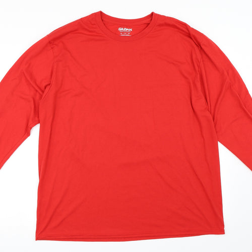 Gildan Mens Red    T-Shirt Size XL