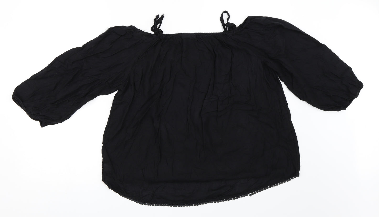 NEXT Womens Black   Basic Blouse Size 18