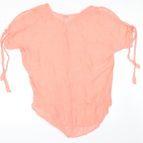 Papaya Womens Pink   Tunic Blouse Size S  - Beach Cover Up