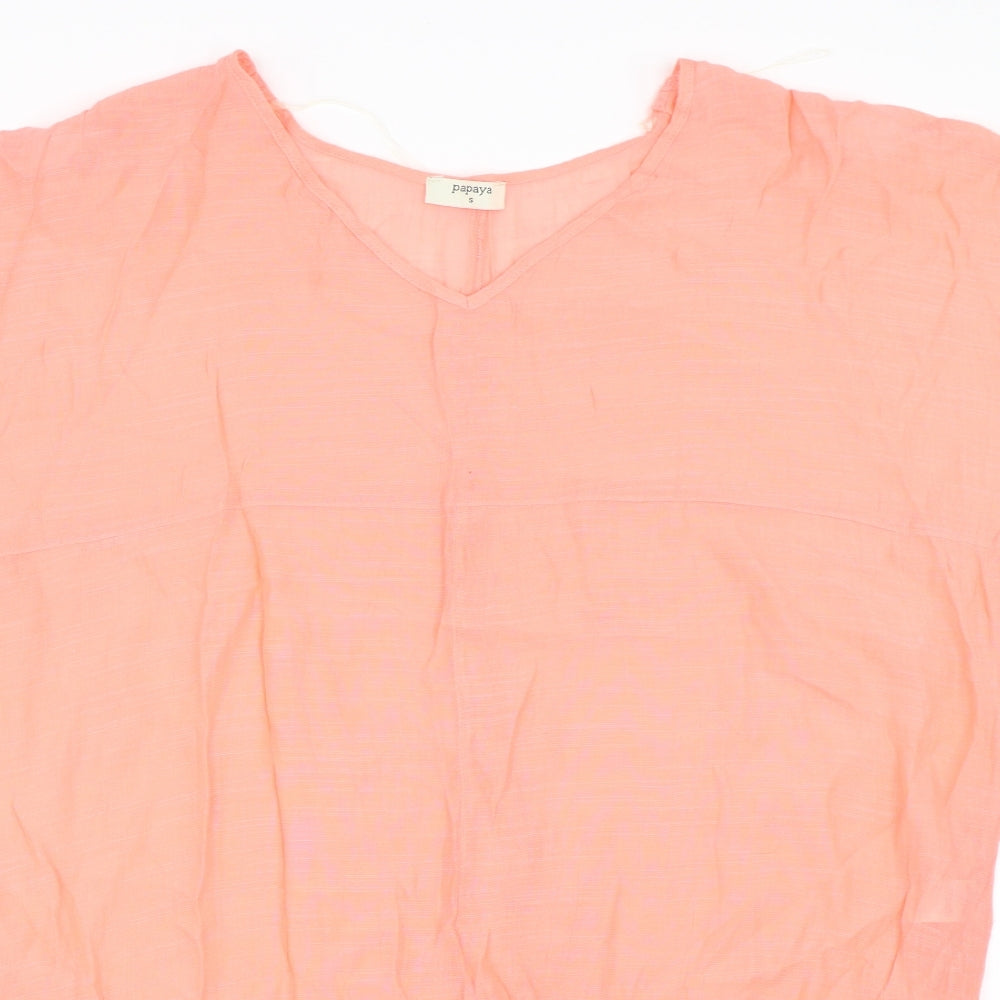 Papaya Womens Pink   Tunic Blouse Size S  - Beach Cover Up