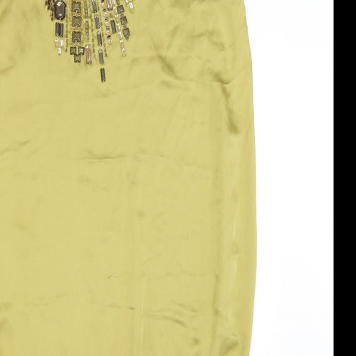 NEXT Womens Green  Satin Tunic Blouse Size 10