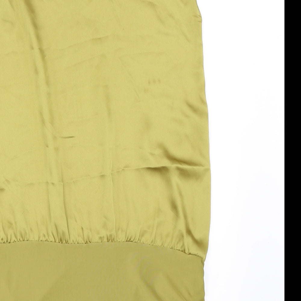NEXT Womens Green  Satin Tunic Blouse Size 10