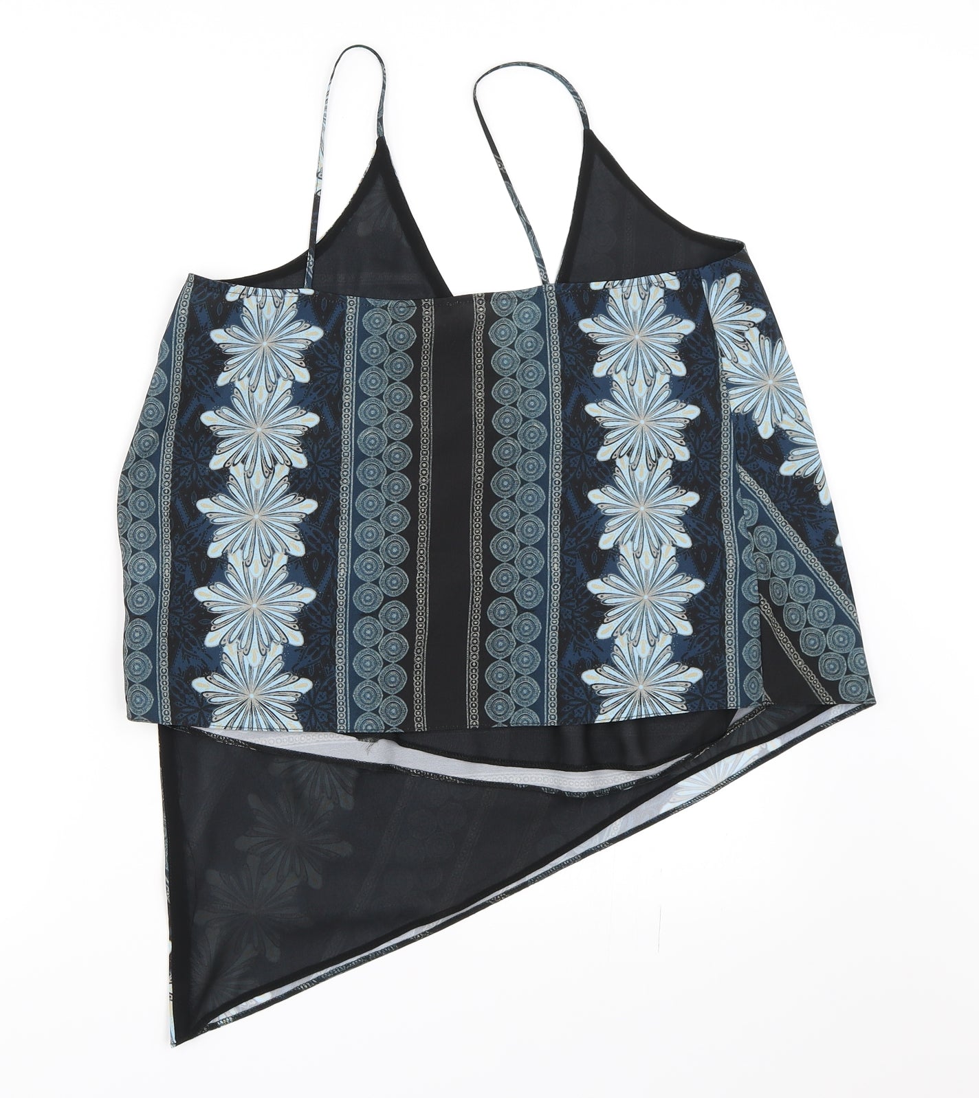 River Island Womens Blue Geometric  Camisole Blouse Size 10