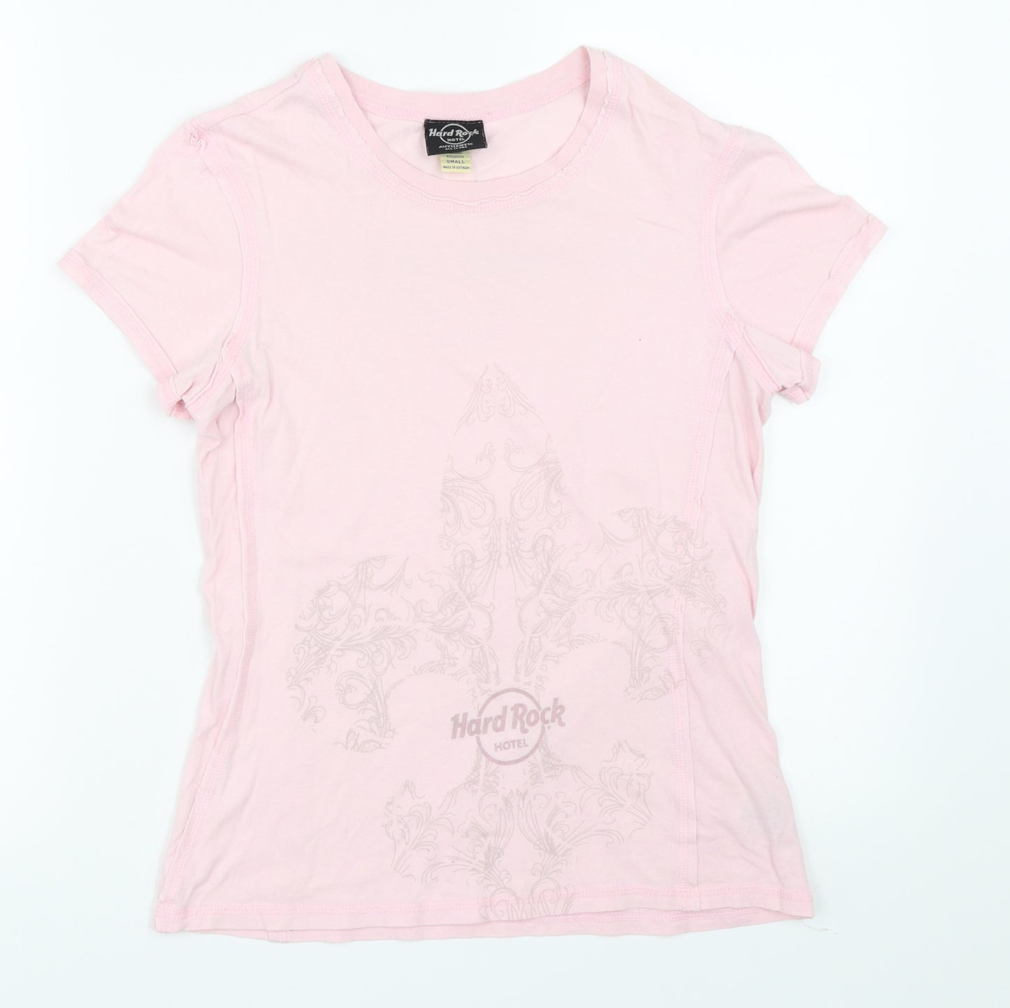 Hard Rock Cafe Womens Pink   Basic T-Shirt Size S  - hard rock cafe orlando