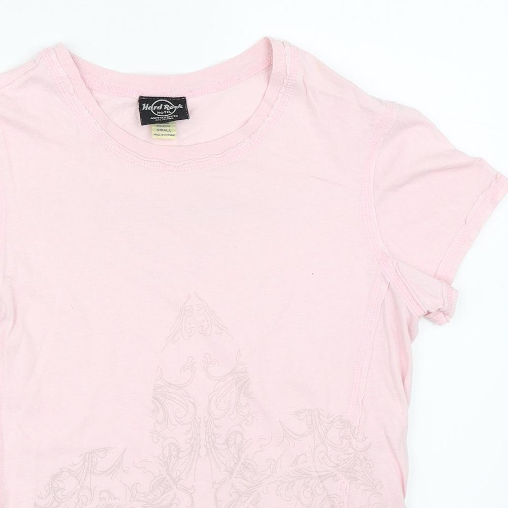 Hard Rock Cafe Womens Pink   Basic T-Shirt Size S  - hard rock cafe orlando
