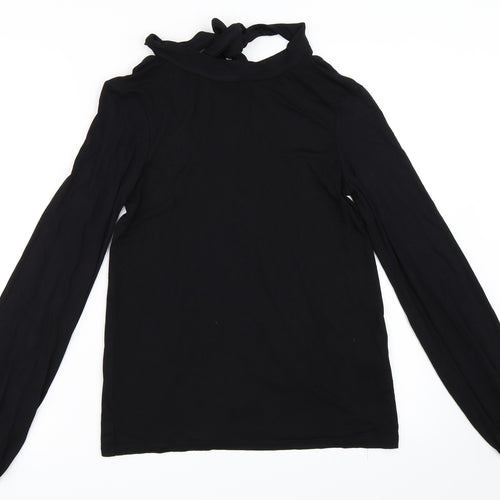 Warehouse Womens Black   Basic T-Shirt Size 8