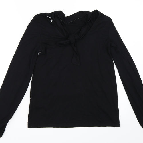 Warehouse Womens Black   Basic T-Shirt Size 8