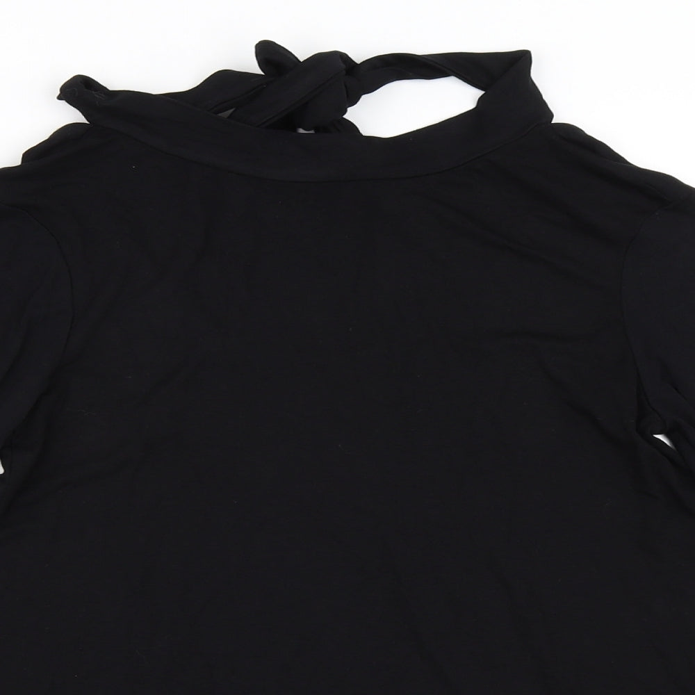 Warehouse Womens Black   Basic T-Shirt Size 8